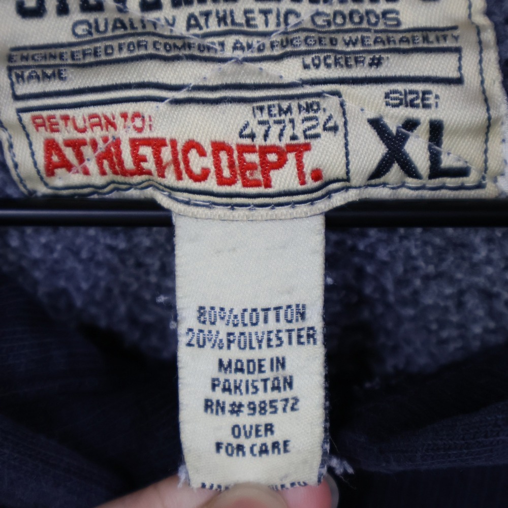 Y2K Steve and Barrys Tailgate Party Hoodie XL Navy Blue Cotton Oversized - Picture 4 of 11